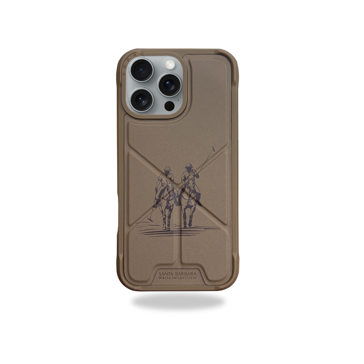 Protective Apple iPhone Back Cover - Santa Barbara Polo Raquet Club MARION Series for iPhone 16 Pro (BROWN)