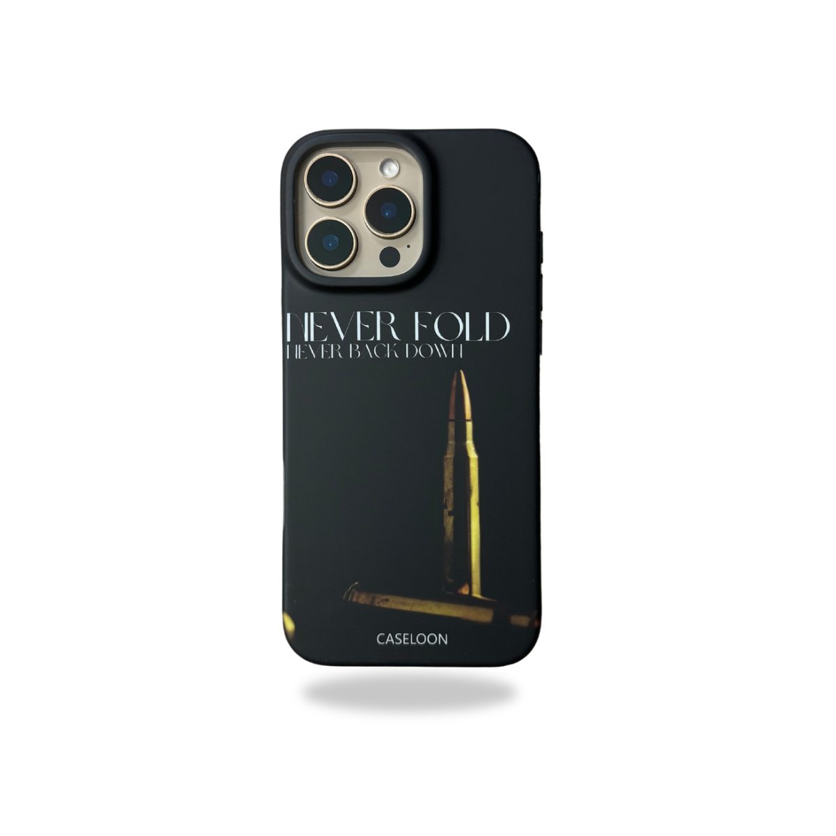 Protective Apple iPhone Back Cover - Never Fold Never Back Down Drop Proof Matte Finish Case for iPhone 16 Pro