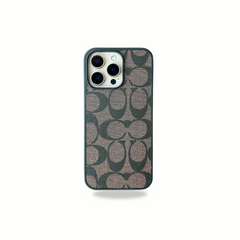 Branded Luxury Leather Case for Apple iPhone 16 Plus