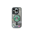 Protective Apple iPhone Back Cover - StarBucks Designer Magsafe Case with Magsafe Pop Socket for iPhone 15 Pro