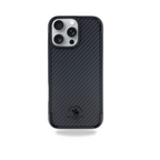 Protective Apple iPhone Back Cover - Santa Barbara Polo Raquet Club ELVIS Carbon Fibre Series for iPhone 16 Plus (Black)