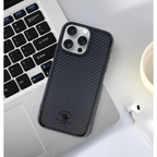Protective Apple iPhone Back Cover - Santa Barbara Polo Raquet Club ELVIS Carbon Fibre Series for iPhone 16 Plus (Black) - Style 2