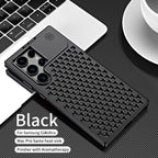 Samsung Galaxy S24 Ultra Metal Heat Dissipation Aluminum Cooling Case with Fragrance Aroma - Black Mobile Case by CoverMeUp