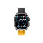 AMAZING THINGS Silicon watch Band for iWatch 44mm/45mm/46mm &49mm(ULTRA) (BLACK/YELLOW) Mobile Case by CoverMeUp