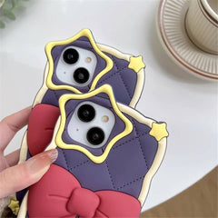 3D Bow Star Magic Wand Rubber Silicone Case