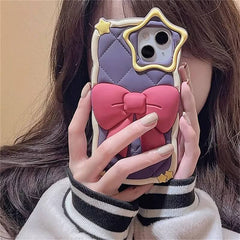 3D Bow Star Magic Wand Rubber Silicone Case