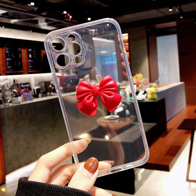 3D Cute Bow Custom Slim Soft Case Mobile Case by CoverMeUp - Style 2