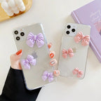 3D Cute Bow Custom Slim Soft Case Mobile Case by CoverMeUp - Style 3