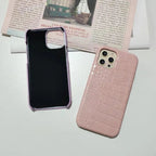 Protective Apple iPhone Back Cover - iPhone New Luxury Crocodile Leather Case With Custom Initial Name - Style 7