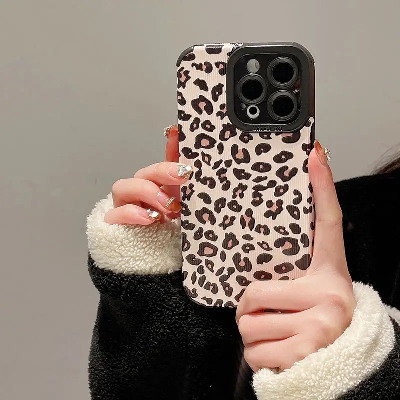 White Leopard Textured Soft Case Mobile Case by CoverMeUp - Style 2