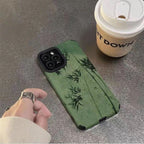 Green Bamboo Classy Textured Soft Case Mobile Case by CoverMeUp - Style 3