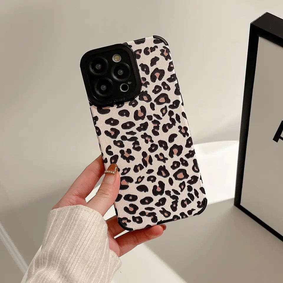 White Leopard Textured Soft Case Mobile Case by CoverMeUp