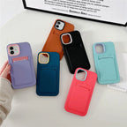 Protective Apple iPhone Back Cover - Card Holder iPhone Dual Coverage Soft Case