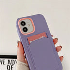 Protective Apple iPhone Back Cover - Card Holder iPhone Dual Coverage Soft Case - Style 4