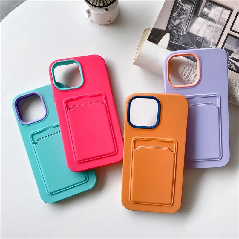 Protective Apple iPhone Back Cover - Card Holder iPhone Dual Coverage Soft Case - Style 5