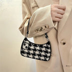 Protective Apple iPhone Back Cover - B/W iPhone Fabric Handbag Lanyard Silicone Case