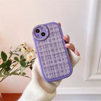 Protective Apple iPhone Back Cover - Luxury iPhone Fabric Fluffy Plush Silicone Round Camera Soft iPhone Case - Style 5