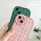 Protective Apple iPhone Back Cover - Luxury iPhone Fabric Fluffy Plush Silicone Round Camera Soft iPhone Case - Style 4