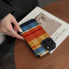 Rainbow Grids Textured iPhone Silicone Case