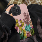 Samsung Cactus Floral Flower Textured Silicone Cases Mobile Case by CoverMeUp - Style 2