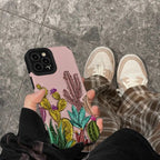 Protective Apple iPhone Back Cover - Cactus iPhone Textured Silicone Soft Case - Style 5