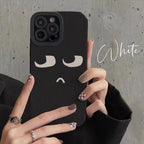 Protective Apple iPhone Back Cover - Spoof Face Eye iPhone Textured Silicone Case