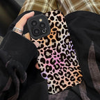 Protective Apple iPhone Back Cover - Shaded Leopard iPhone Textured Silicone Case