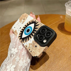 Evil Eye Samsung Black White Stripe Textured Soft Cases