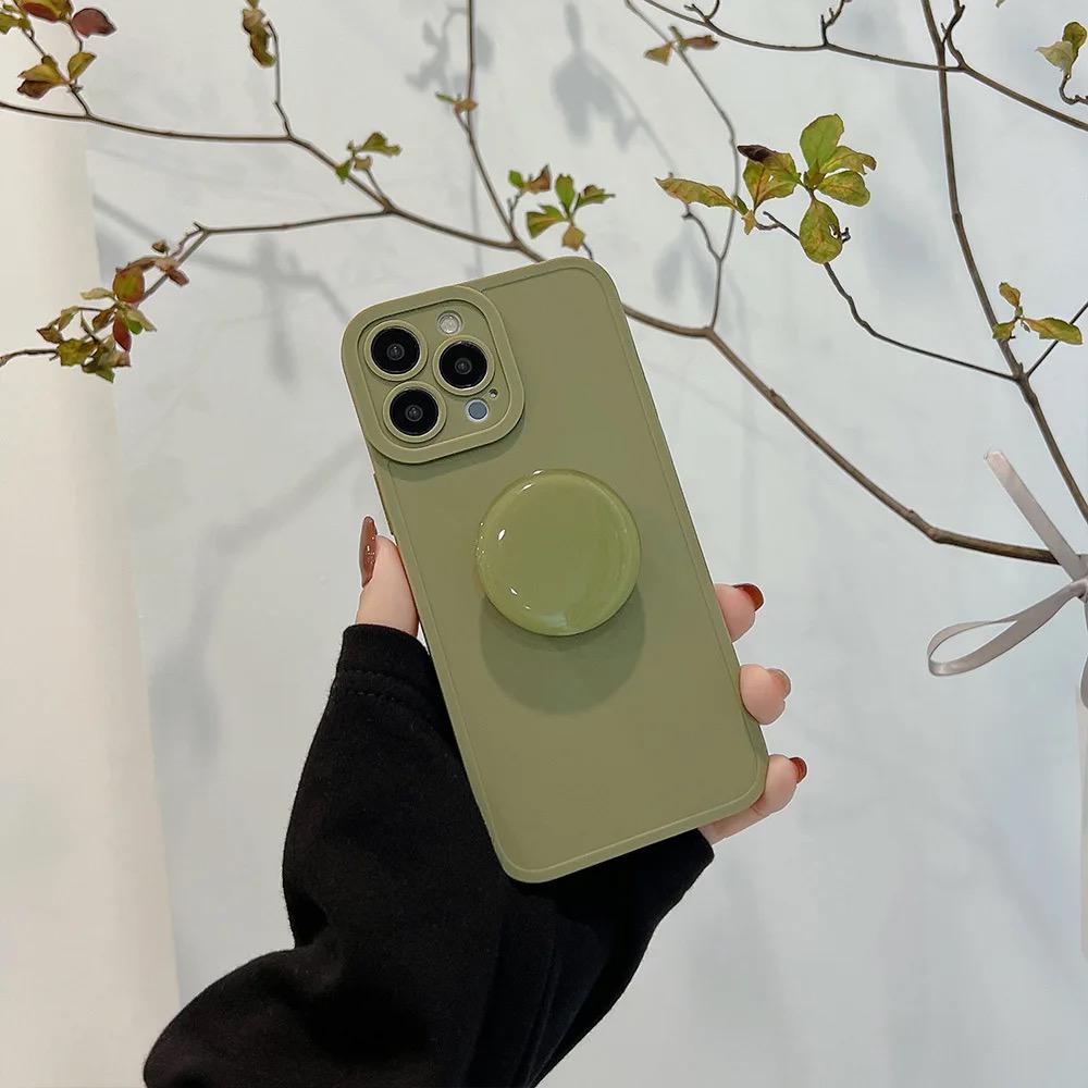 Protective Apple iPhone Back Cover - Vintage Classy Matte Bracket Holder iPhone Silicone Rubber Case - Style 5