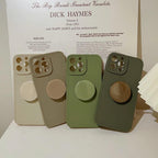 Protective Apple iPhone Back Cover - Vintage Classy Matte Bracket Holder iPhone Silicone Rubber Case