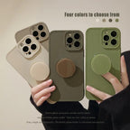 Protective Apple iPhone Back Cover - Vintage Classy Matte Bracket Holder iPhone Silicone Rubber Case - Style 3