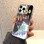 Protective Apple iPhone Back Cover - iPhone Mirror Positive Motivational Quote Case - Style 3