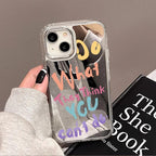 Protective Apple iPhone Back Cover - iPhone Mirror Positive Motivational Quote Case - Style 4