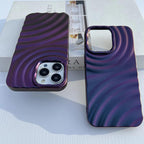 Protective Apple iPhone Back Cover - Dark Purple Textured Glossy iPhone Soft Case - Style 5