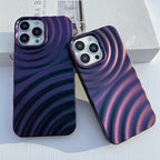 Protective Apple iPhone Back Cover - Dark Purple Textured Glossy iPhone Soft Case