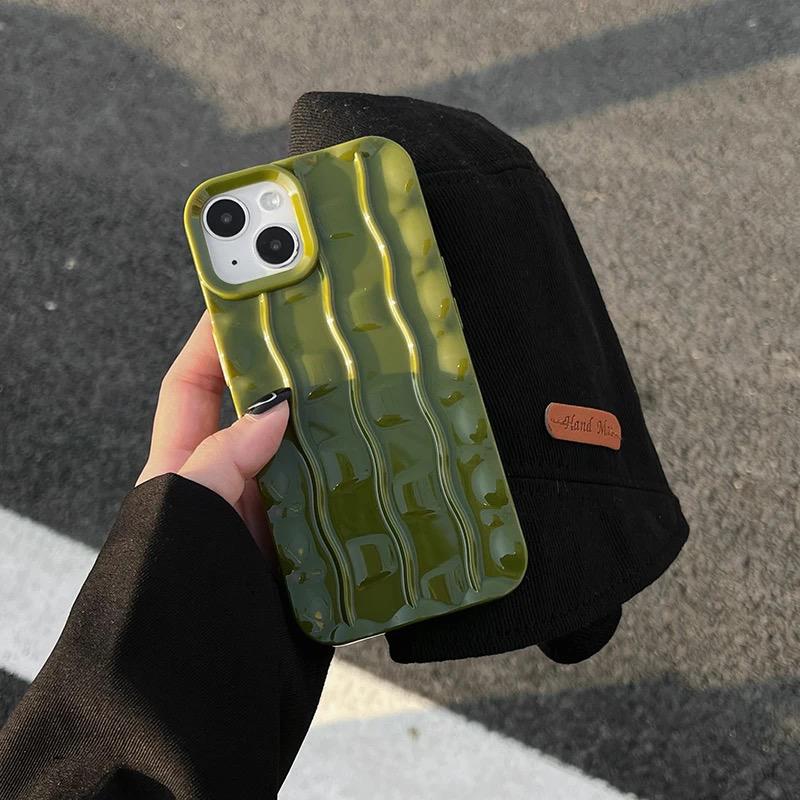Protective Apple iPhone Back Cover - Luxury 3D Wavy Glossy Textured iPhone Case - Style 2