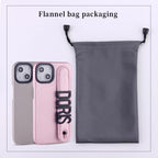 Protective Apple iPhone Back Cover - Luxury Leather iPhone Custom Name Plain Gold Metal Letters Bracelet Case - Style 3