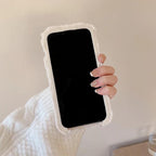 Protective Apple iPhone Back Cover - Plush Winter iPhone Fabric Fur Soft Silicone Case - Style 5