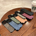 Protective Apple iPhone Back Cover - Luxury Leather Matte Soft Silicone iPhone Case With Custom Initial Letter - Style 2