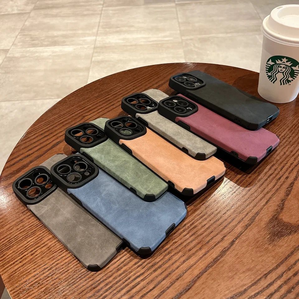 Protective Apple iPhone Back Cover - Luxury Leather Matte Soft Silicone iPhone Case With Custom Initial Letter - Style 2