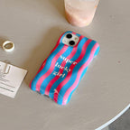 Protective Apple iPhone Back Cover - Super Lucky Girl Wavy Textured Soft Silicone iPhone Case - Style 2
