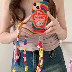 Crossbody Beads Lanyard Soft Silicone Case