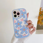 Protective Apple iPhone Back Cover - Pink Blue Tulip Lens Floral Flower iPhone Soft Silicone Case - Style 4