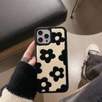 Protective Apple iPhone Back Cover - White Black Winter Fabric Fur Plush iPhone Silicone Case - Style 2