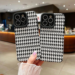 Black White Fashion Stripes iPhone Soft Textured Silicone Case