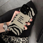 Protective Apple iPhone Back Cover - Treat People With Kindness iPhone Soft Black Textured Silicone Case - Style 2