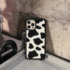 Protective Apple iPhone Back Cover - Cow Winter Fur Fabric Plush iPhone Silicone Case - Style 3