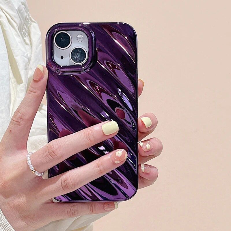 Protective Apple iPhone Back Cover - 3D Glossy Textured iPhone Soft Case - Style 2