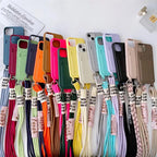 Protective Apple iPhone Back Cover - New Crossbody Card Holder Wallet Lanyard iPhone Soft Silicone Case - Style 2