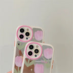 Protective Apple iPhone Back Cover - Tulip Mirror iPhone Silicone Soft Case - Style 7